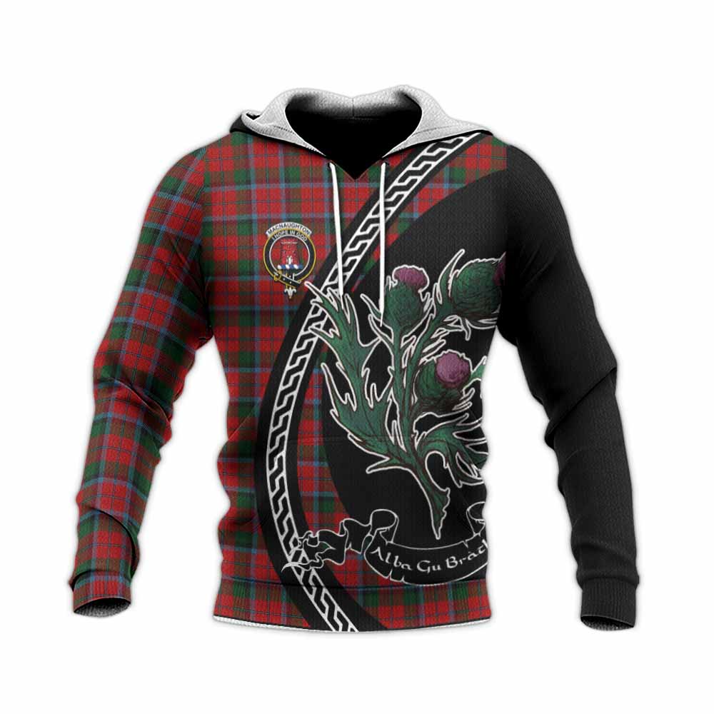 MacNaughton (McNaughton) Family Crest Tartan Knitted Hoodie Alba Thistle Inspired - Tartan Vibes Clothing