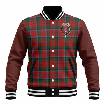 MacNaughton (McNaughton) Tartan Accent Baseball Jacket with Family Crest