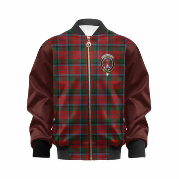 MacNaughton (McNaughton) Tartan Accent Kid Bomber Jacket with Family Crest