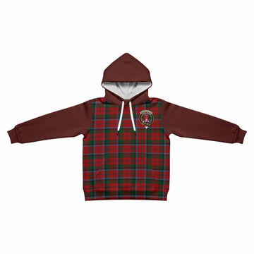 MacNaughton (McNaughton) Tartan Accent Kid Hoodie with Family Crest