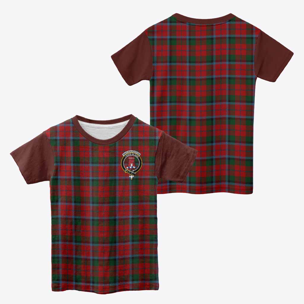 MacNaughton (McNaughton) Tartan Accent Kid T-shirt with Family Crest