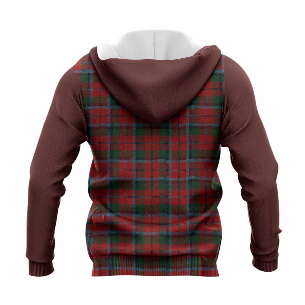 MacNaughton (McNaughton) Tartan Accent Knitted Hoodie with Family Crest