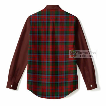 MacNaughton (McNaughton) Tartan Accent Women Casual Shirt with Family Crest