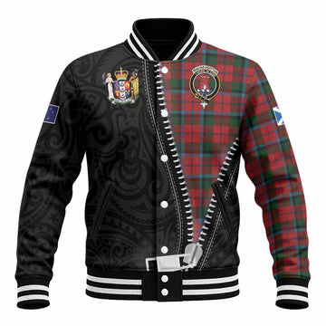 MacNaughton (McNaughton) Tartan Baseball Jacket New Zealand Pattern Unique Zipper Stylized