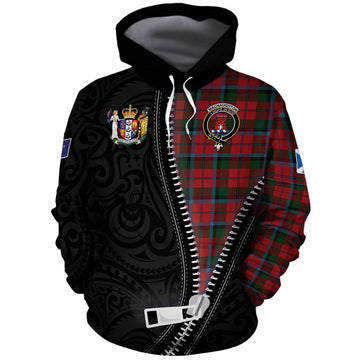 MacNaughton (McNaughton) Tartan Cotton Hoodie New Zealand Pattern Unique Zipper Stylized