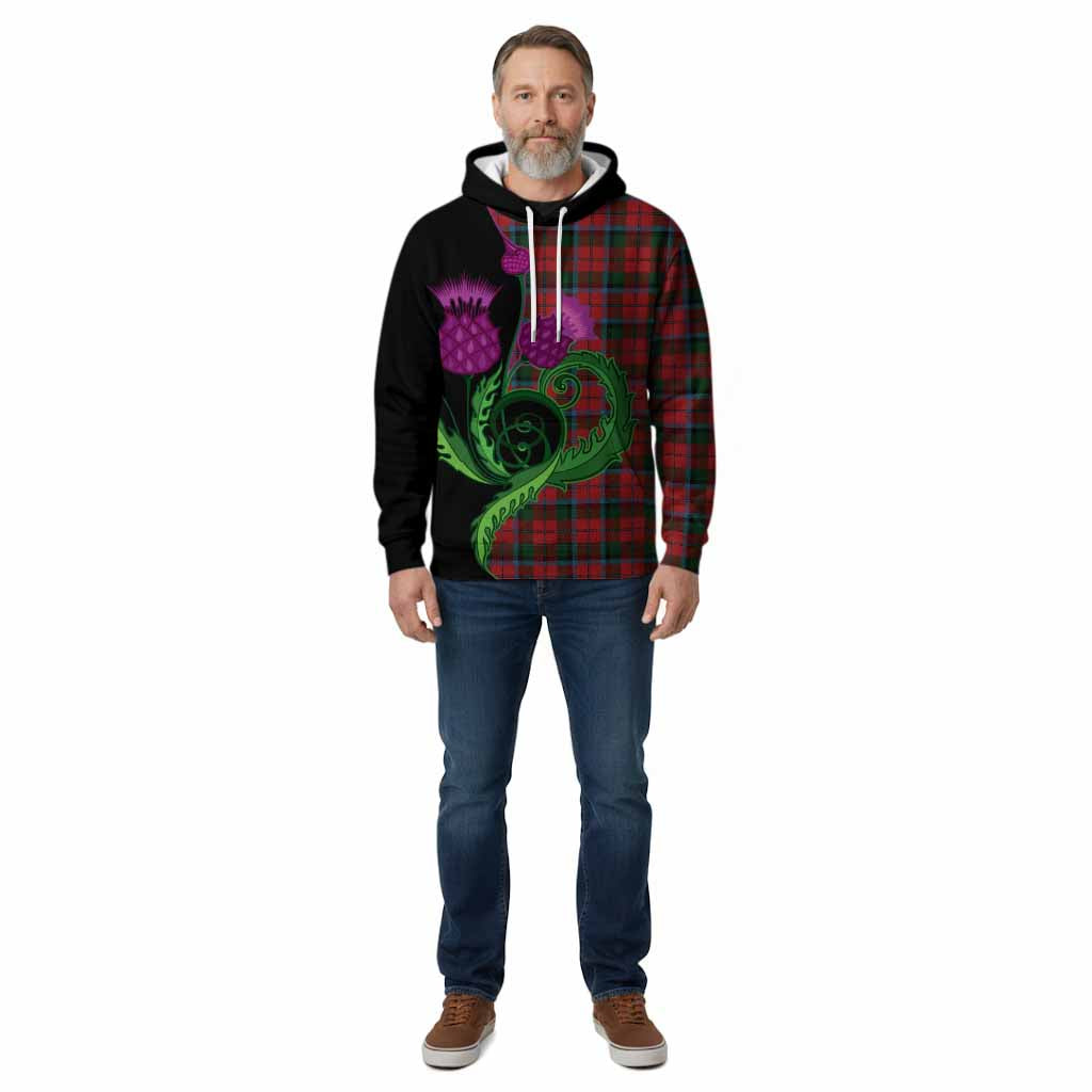 MacNaughton (McNaughton) Tartan Cotton Hoodie Traditional Scottish Thistle