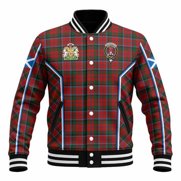MacNaughton (McNaughton) Tartan Crest Baseball Jacket Scotland Coat of Arm Flag Style - Tartan Vibes Clothing
