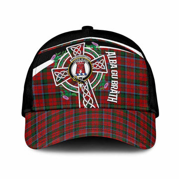 MacNaughton (McNaughton) Tartan Crest Classic Cap Scottish Thistle Celtic Cross Alba Gu Brath