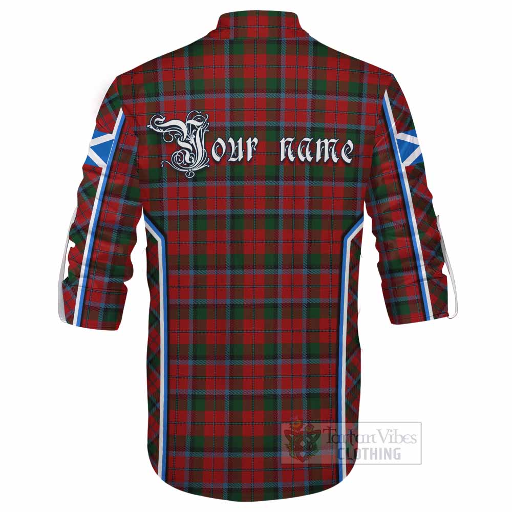 MacNaughton (McNaughton) Tartan Crest Ghillie Kilt Shirt Scotland Coat of Arm Flag Style - Tartan Vibes Clothing