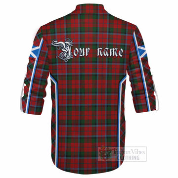 MacNaughton (McNaughton) Tartan Crest Ghillie Kilt Shirt Scotland Coat of Arm Flag Style