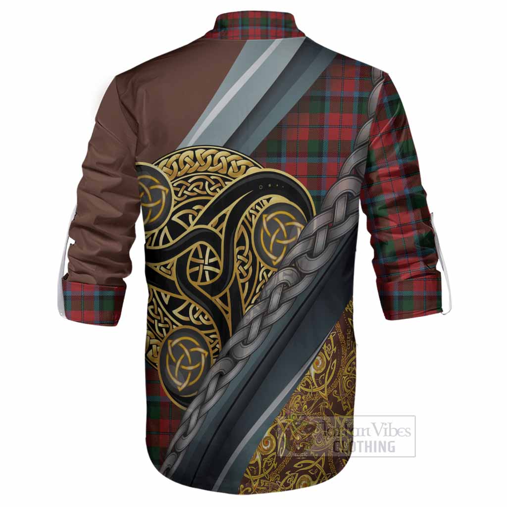 MacNaughton (McNaughton) Tartan Crest Ghillie Shirt Scottish Triskele Celtic