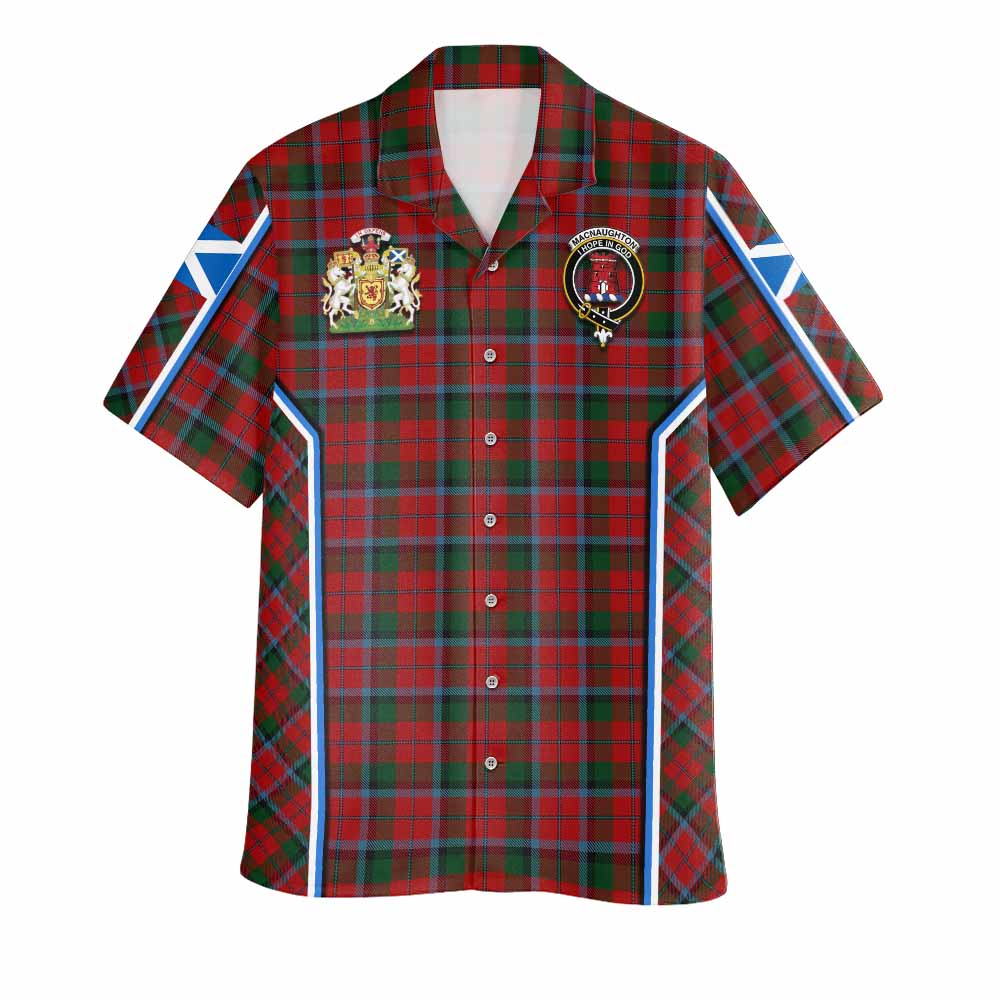 MacNaughton (McNaughton) Tartan Crest Hawaiian Shirt Scotland Coat of Arm Flag Style - Tartan Vibes Clothing