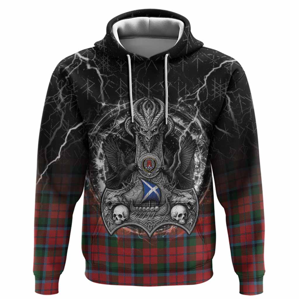 MacNaughton (McNaughton) Tartan Crest Hoodie Celtic Odin's Raven Legacy