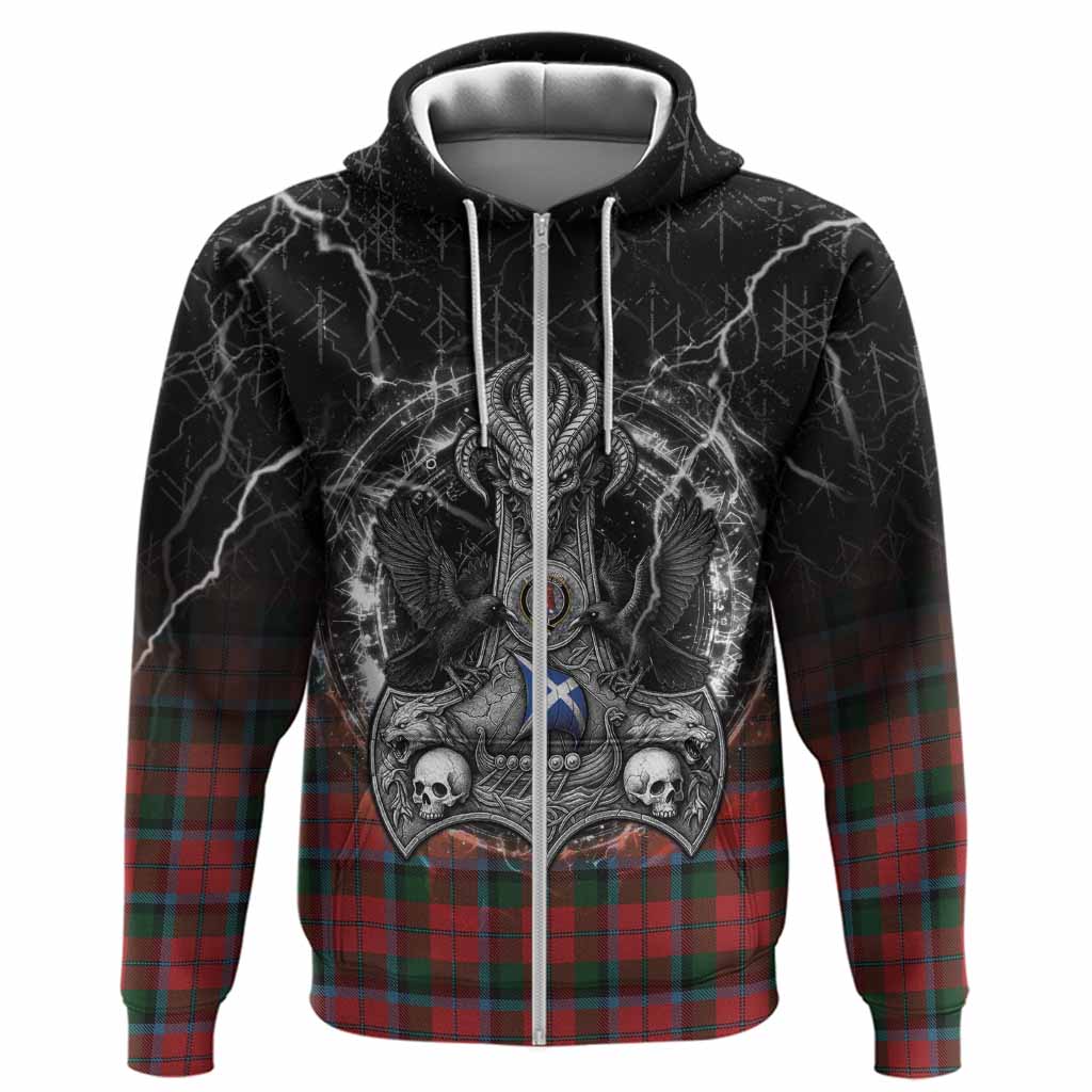 MacNaughton (McNaughton) Tartan Crest Hoodie Celtic Odin's Raven Legacy