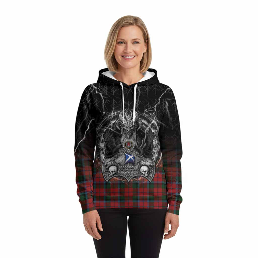 MacNaughton (McNaughton) Tartan Crest Hoodie Celtic Odin's Raven Legacy