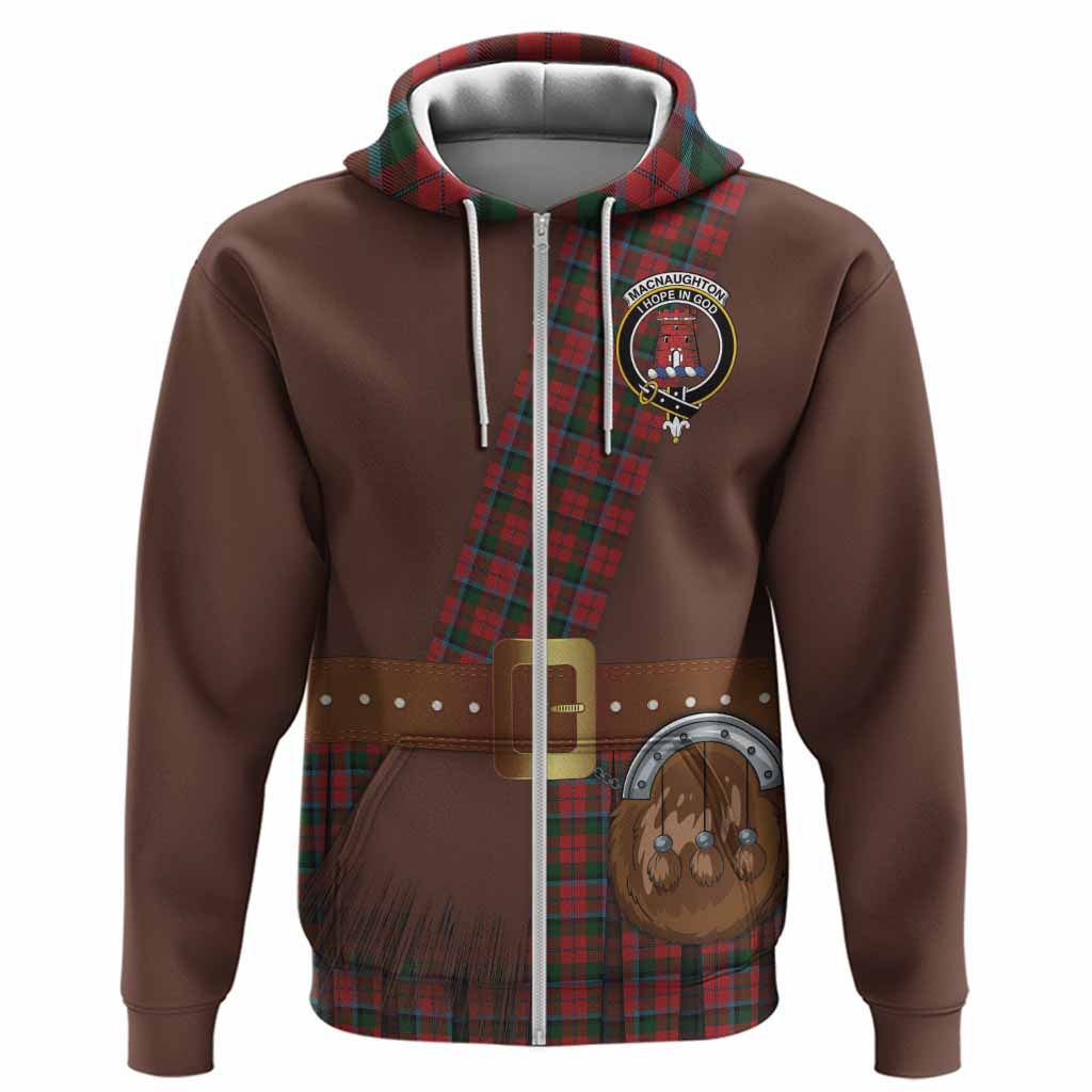 MacNaughton (McNaughton) Tartan Crest Hoodie Kilt Costume Style