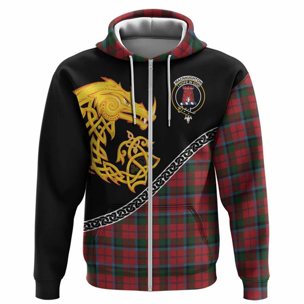 MacNaughton (McNaughton) Tartan Crest Hoodie Legendary Dragon Knot Half Style