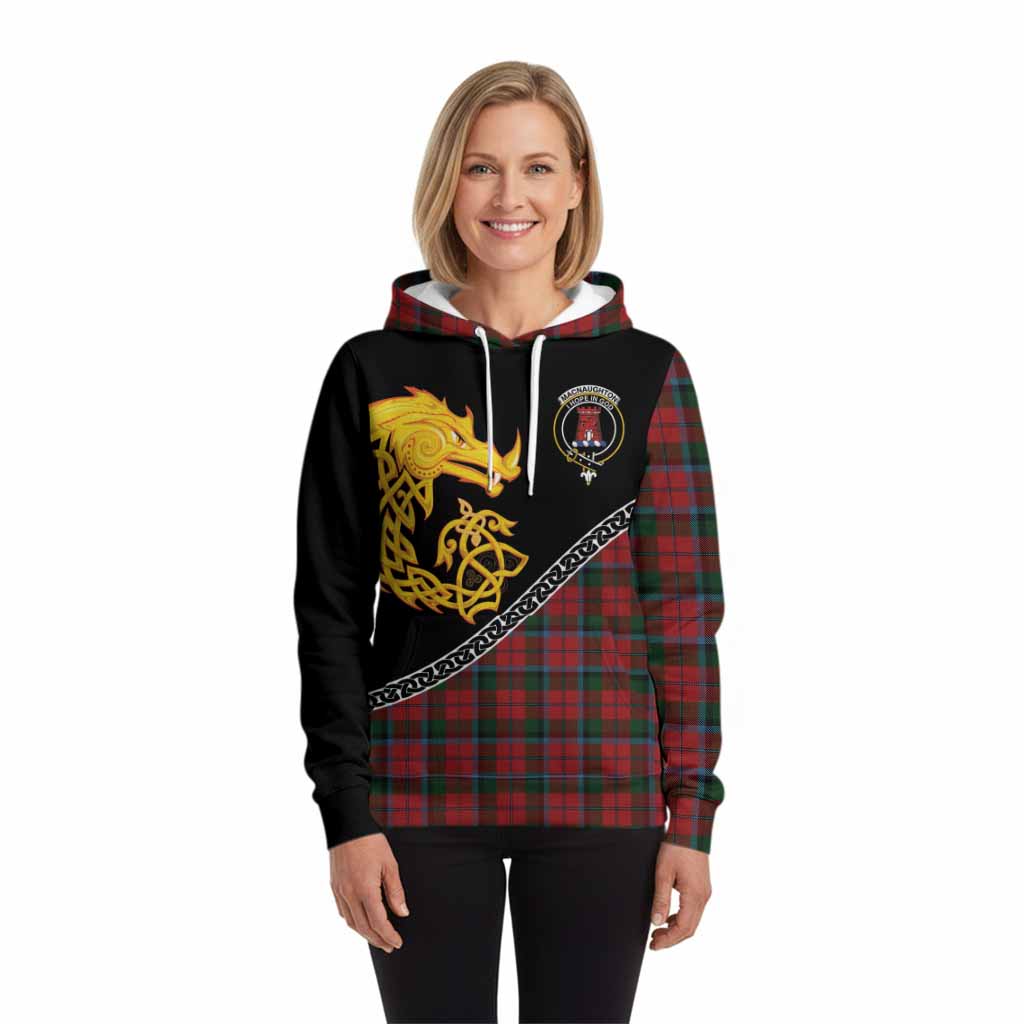 MacNaughton (McNaughton) Tartan Crest Hoodie Legendary Dragon Knot Half Style