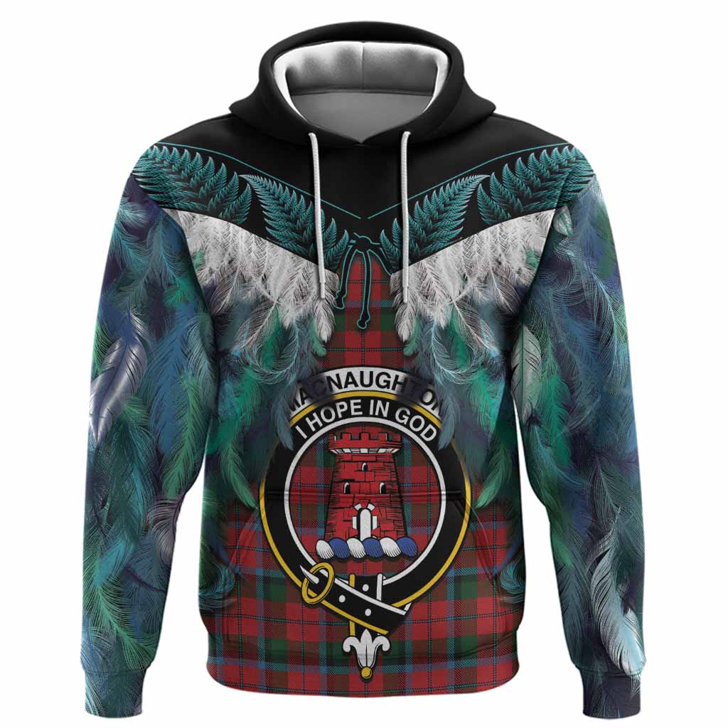 MacNaughton (McNaughton) Tartan Crest Hoodie New Zealand Maori Korowai Cloak