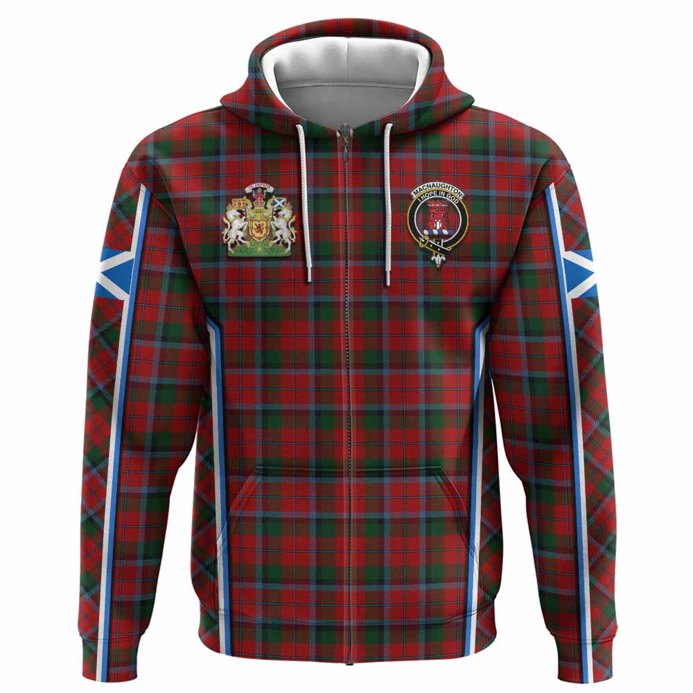 MacNaughton (McNaughton) Tartan Crest Hoodie Scotland Coat of Arm Flag Style - Tartan Vibes Clothing