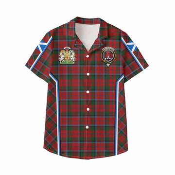 MacNaughton (McNaughton) Tartan Crest Kid Hawaiian Shirt Scotland Coat of Arm Flag Style - Tartan Vibes Clothing