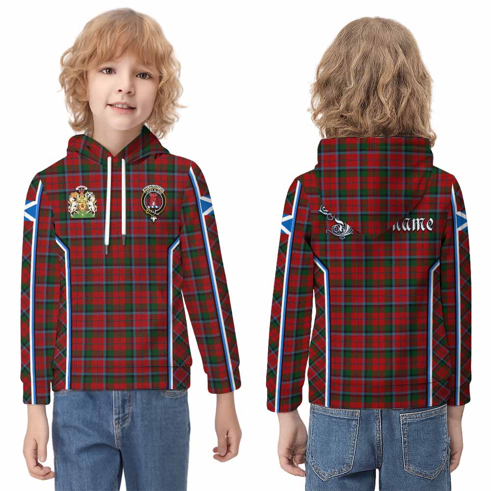 MacNaughton (McNaughton) Tartan Crest Kid Hoodie Scotland Coat of Arm Flag Style - Tartan Vibes Clothing