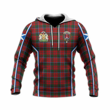 MacNaughton (McNaughton) Tartan Crest Knitted Hoodie Scotland Coat of Arm Flag Style