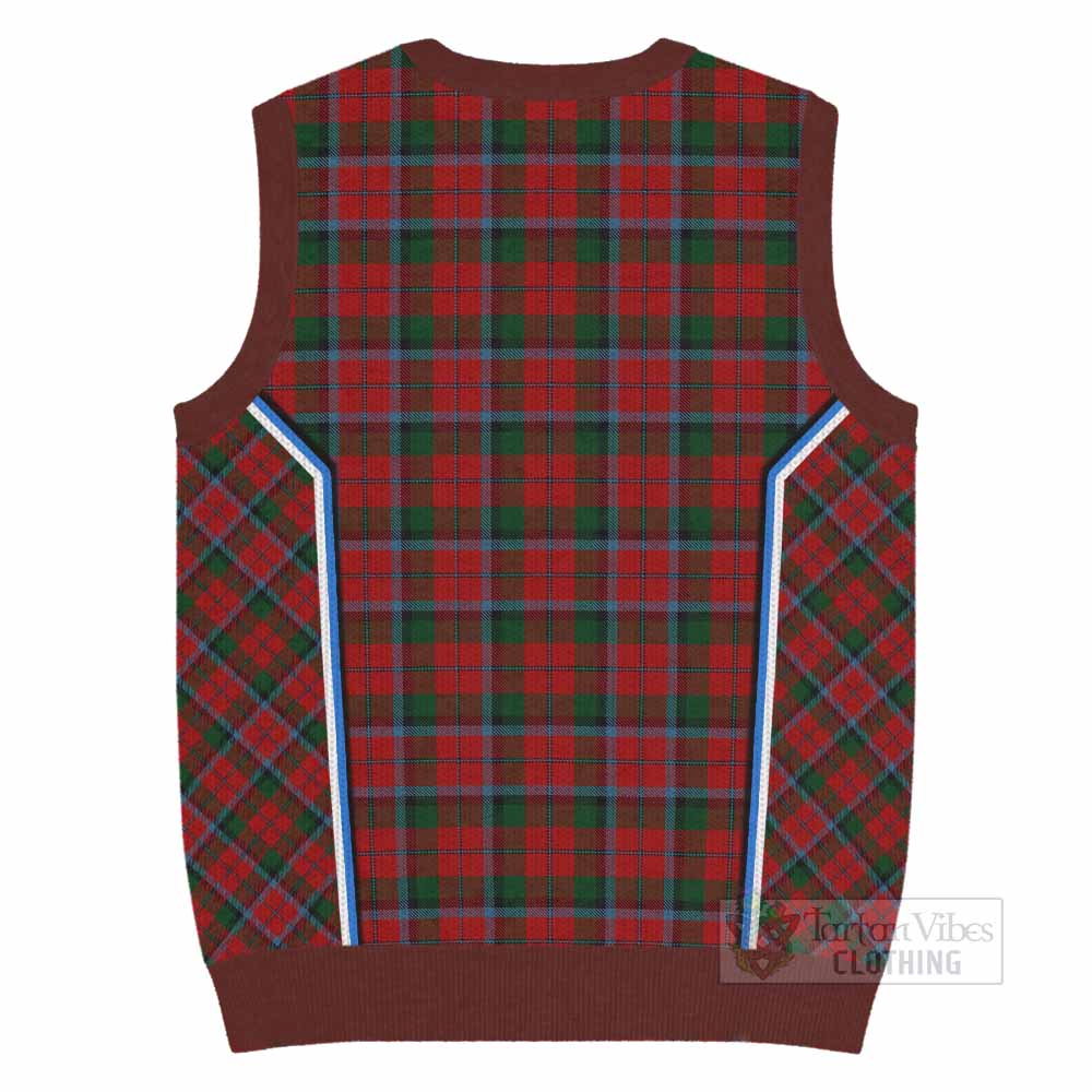 MacNaughton (McNaughton) Tartan Crest Knitted V-Neck Vest Scotland Coat of Arm Flag Style - Tartan Vibes Clothing