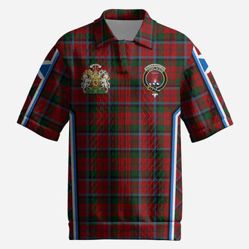 MacNaughton (McNaughton) Tartan Crest Men’s Polo Sweater Top Scotland Coat of Arm Flag Style