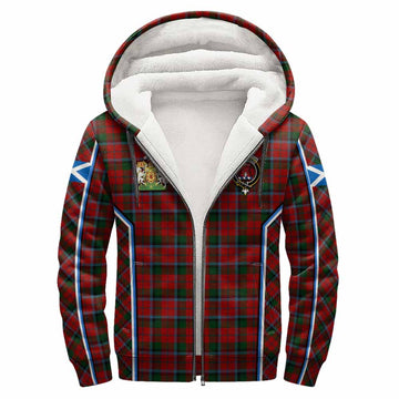 MacNaughton (McNaughton) Tartan Crest Sherpa Hoodie Scotland Coat of Arm Flag Style