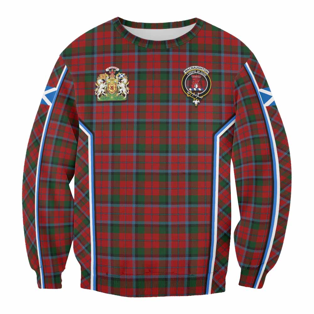 MacNaughton (McNaughton) Tartan Crest Sweatshirt Scotland Coat of Arm Flag Style - Tartan Vibes Clothing