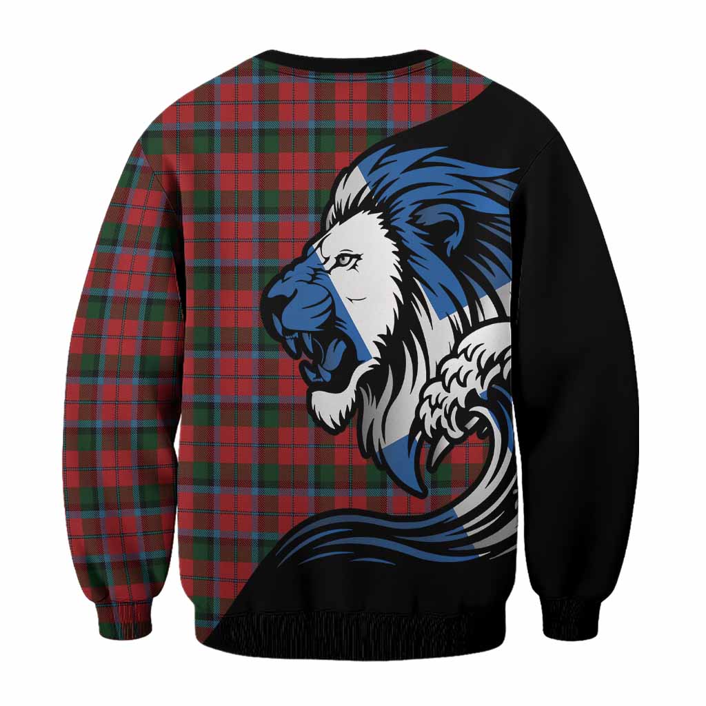 MacNaughton (McNaughton) Tartan Crest Sweatshirt Scottish Golden Lions Wave Flow