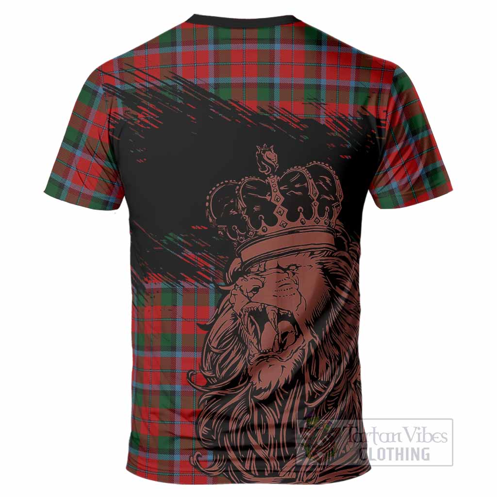 MacNaughton (McNaughton) Tartan Crest T-Shirt Crowned Lion Heritage Style