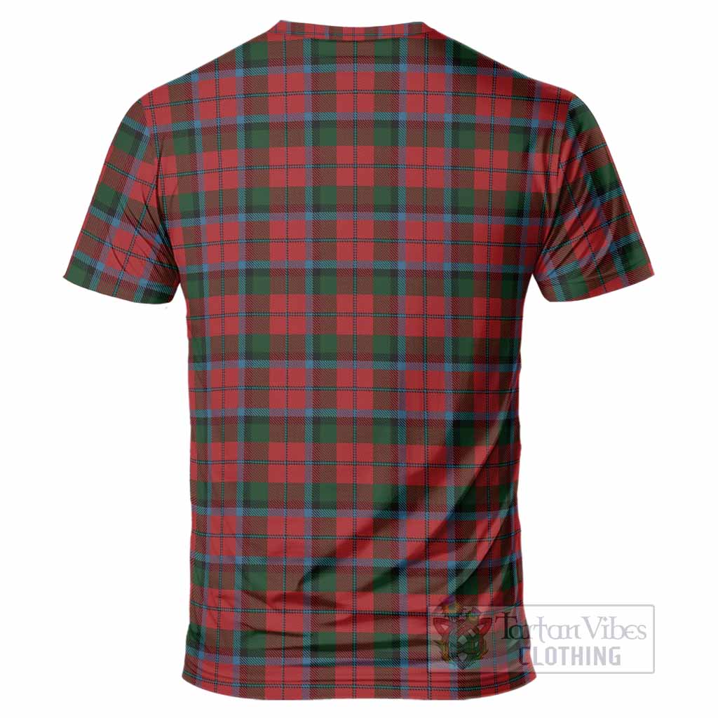 MacNaughton (McNaughton) Tartan Crest T-Shirt Ferocious Lion Style