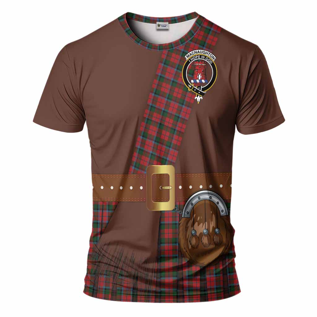 MacNaughton (McNaughton) Tartan Crest T-Shirt Kilt Costume Style
