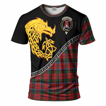 MacNaughton (McNaughton) Tartan Crest T-Shirt Legendary Dragon Knot Half Style