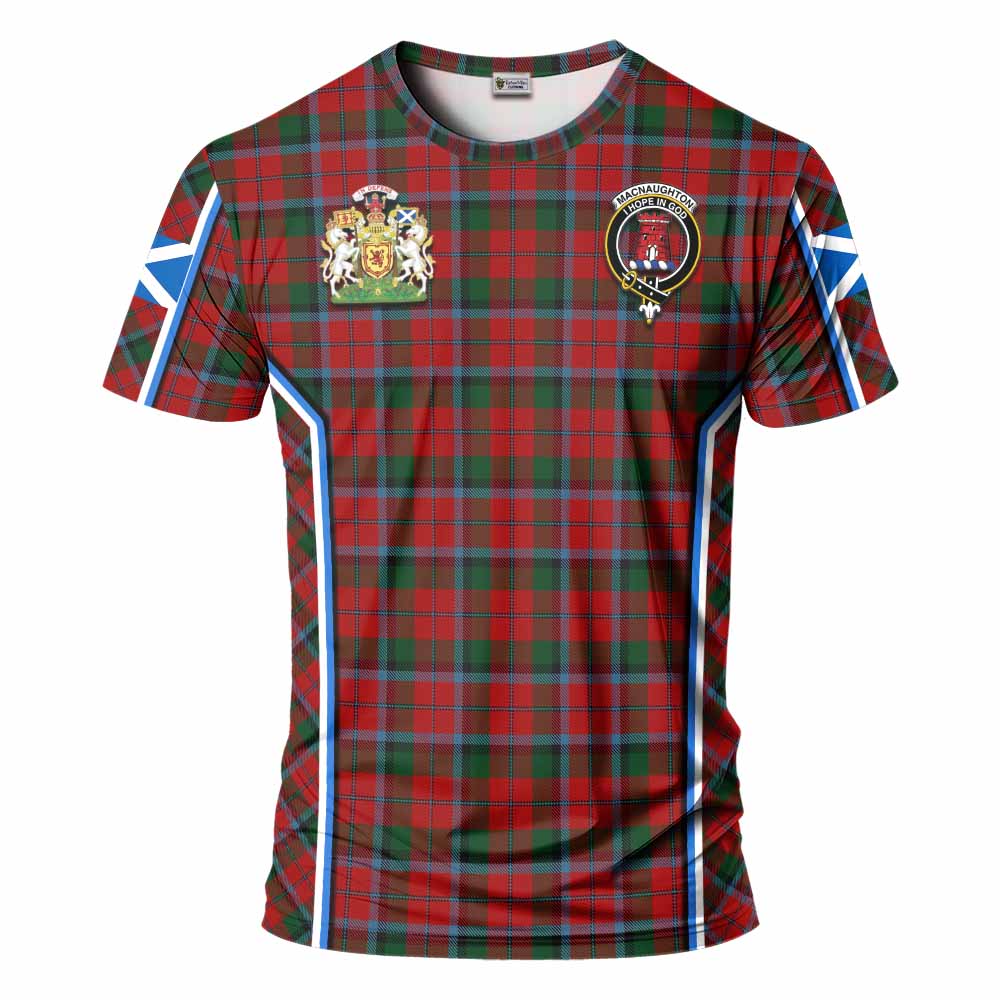 MacNaughton (McNaughton) Tartan Crest T-shirt Scotland Coat of Arm Flag Style - Tartan Vibes Clothing