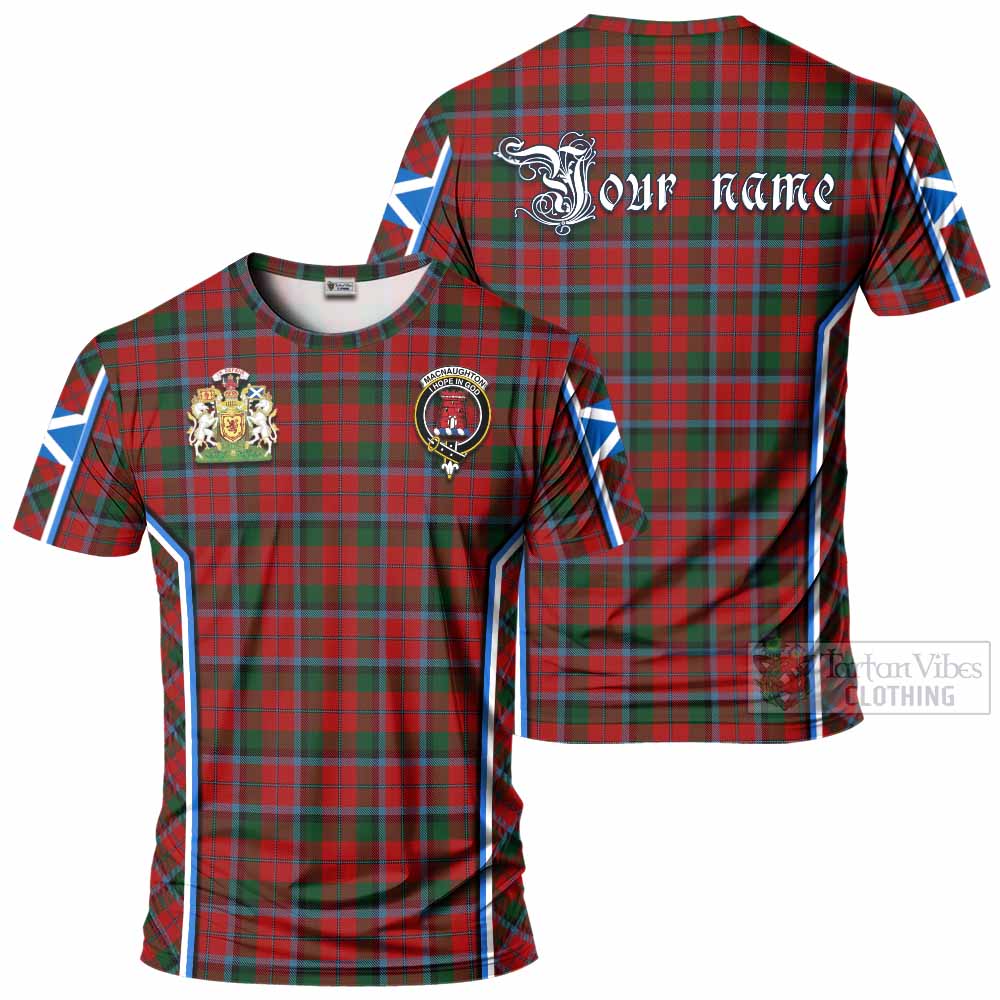 MacNaughton (McNaughton) Tartan Crest T-shirt Scotland Coat of Arm Flag Style - Tartan Vibes Clothing