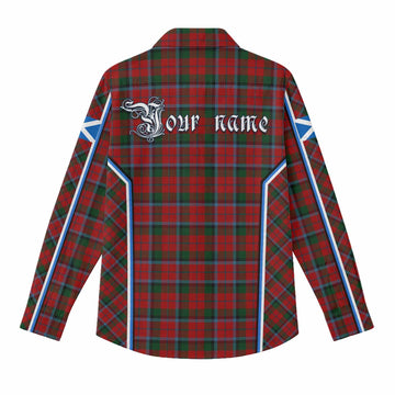 MacNaughton (McNaughton) Tartan Crest Women Casual Shirt Scotland Coat of Arm Flag Style