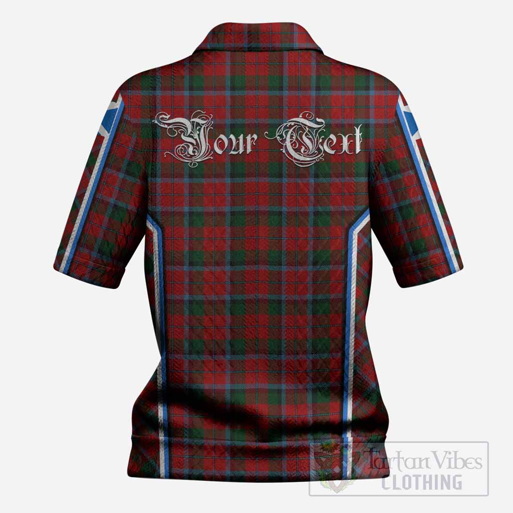 MacNaughton (McNaughton) Tartan Crest Women’s Polo Sweater Top Scotland Coat of Arm Flag Style