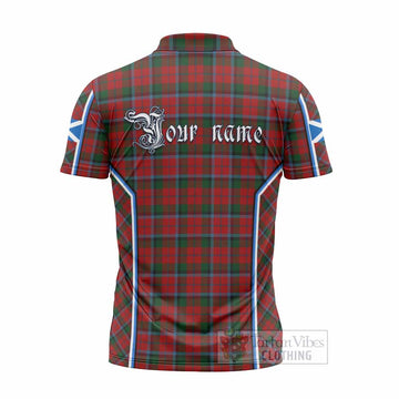 MacNaughton (McNaughton) Tartan Crest Zipper Polo Shirt Scotland Coat of Arm Flag Style - Tartan Vibes Clothing