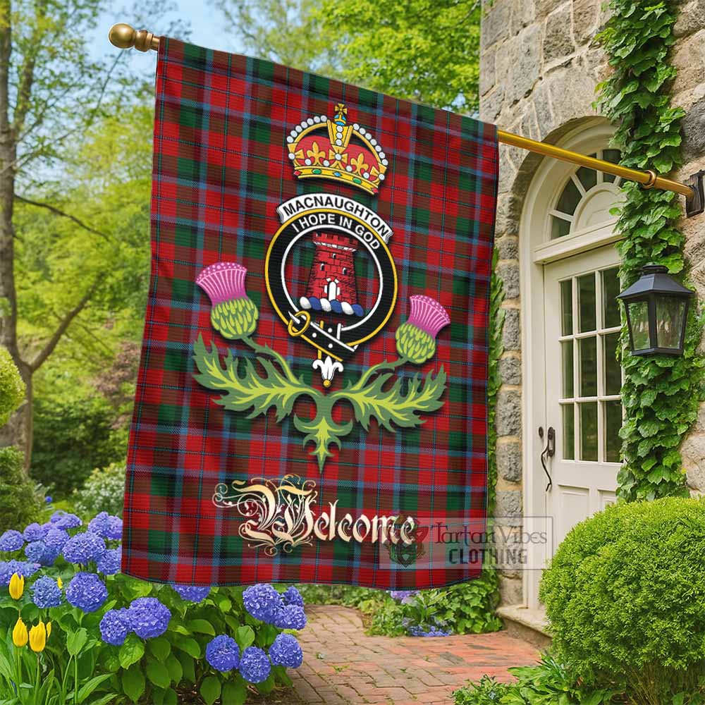 MacNaughton (McNaughton) Tartan Family Crest Garden Flag Royal Thistle Welcome Style - Tartan Vibes Clothing
