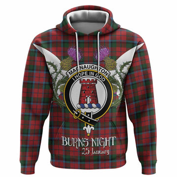 MacNaughton (McNaughton) Tartan Family Crest Hoodie Scottish Burns Night Thistle Floral
