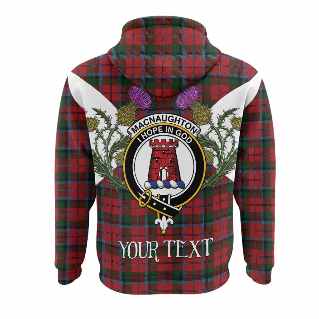 MacNaughton (McNaughton) Tartan Family Crest Hoodie Scottish Burns Night Thistle Floral