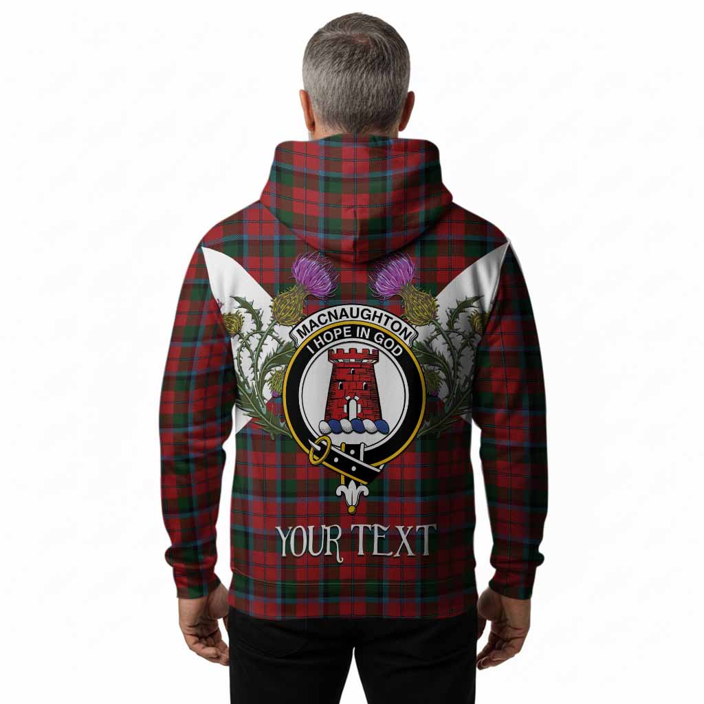 MacNaughton (McNaughton) Tartan Family Crest Hoodie Scottish Burns Night Thistle Floral
