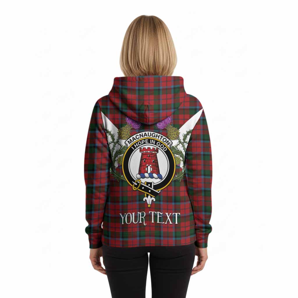 MacNaughton (McNaughton) Tartan Family Crest Hoodie Scottish Burns Night Thistle Floral