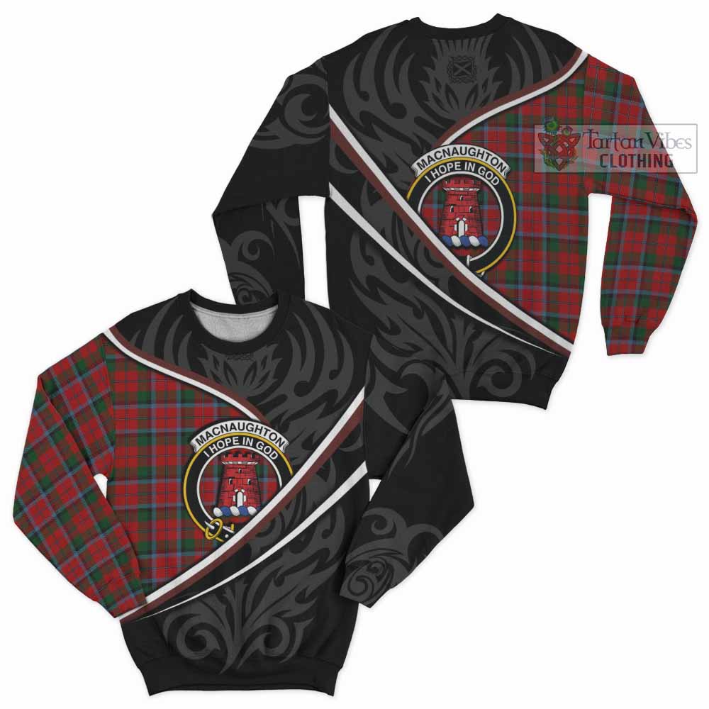 MacNaughton (McNaughton) Tartan Family Crest Sweatshirt Celtic Scottish Thistle Floral - Tartan Vibes Clothing