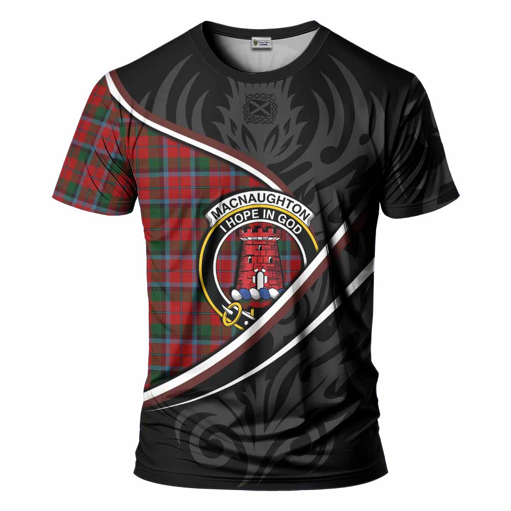 MacNaughton (McNaughton) Tartan Family Crest T-shirt Celtic Scottish Thistle Floral - Tartan Vibes Clothing