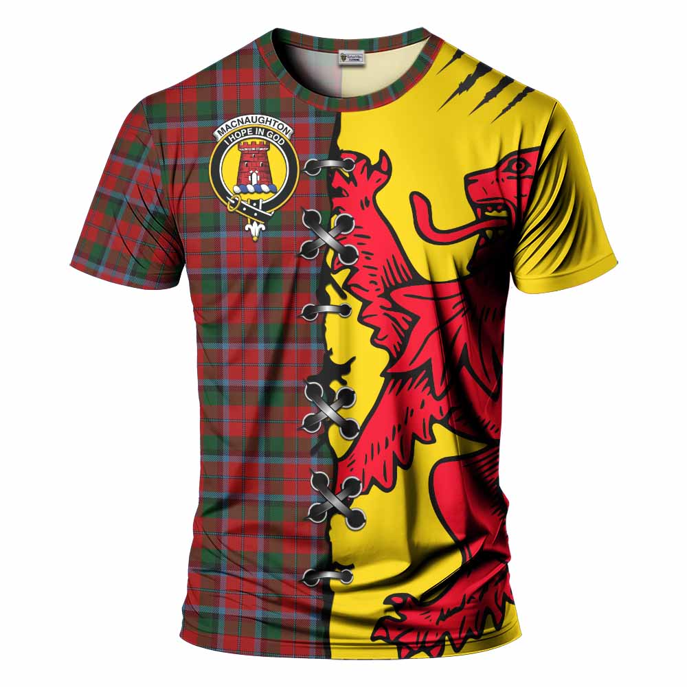 MacNaughton (McNaughton) Tartan Family Crest T-shirt Lion Rampant Honor - Tartan Vibes Clothing
