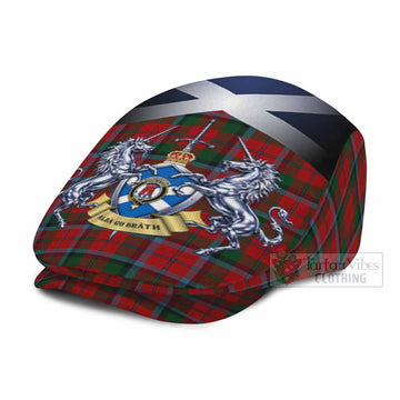 MacNaughton (McNaughton) Tartan Flat Cap, Jeff Cap Alba Gu Brath Unicorn Crest